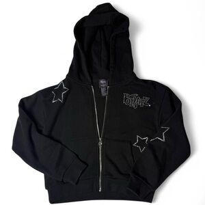 Bratz x Forever 21 Hoodie - Black, NWT, Rhinestone Stars, Size S